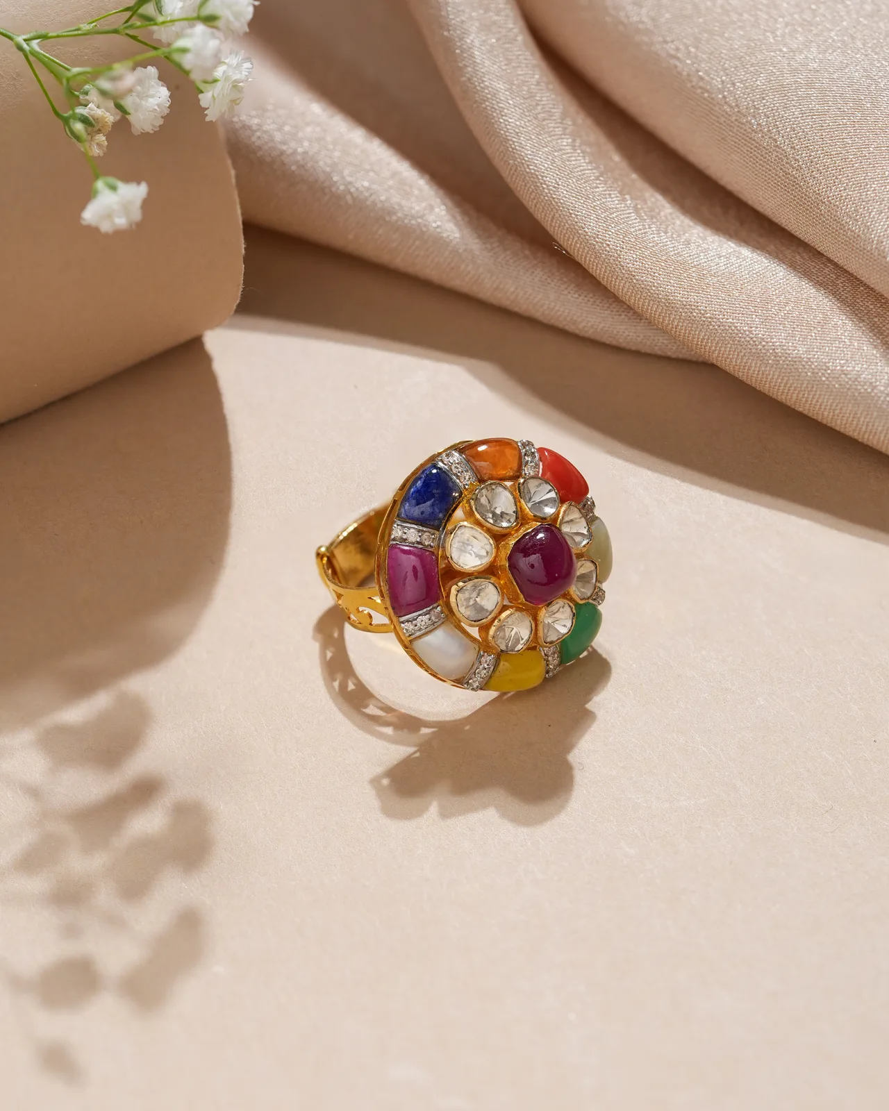 Handcrafted Polki ring