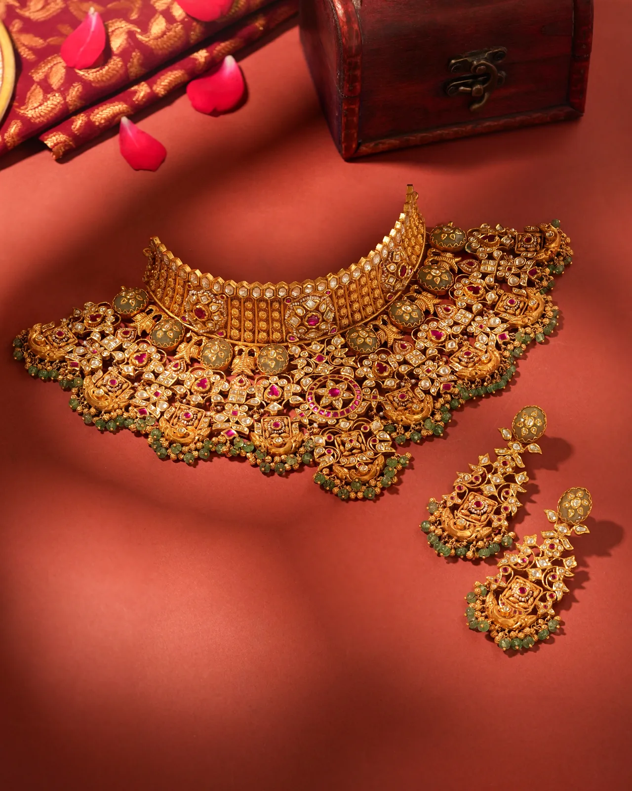 Kundan bridal jewellery set